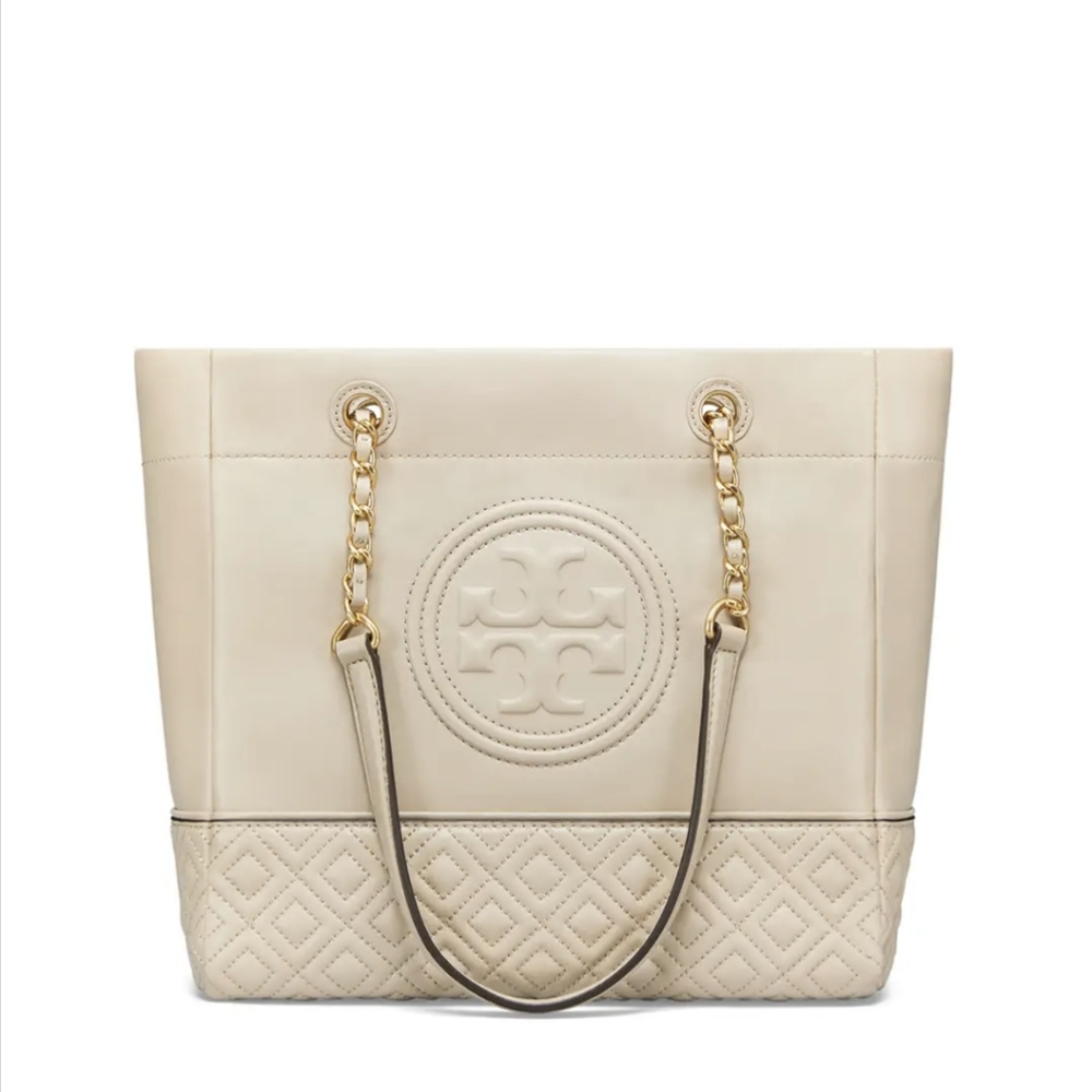 Tory Burch Light Taupe Fleming Tote